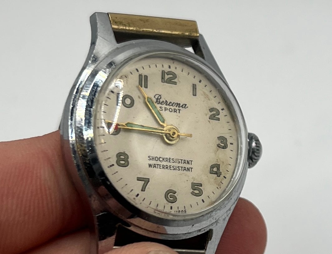 Vintage Bercona Sports Shock & Water Resistant Watch Antimagnetic Untested