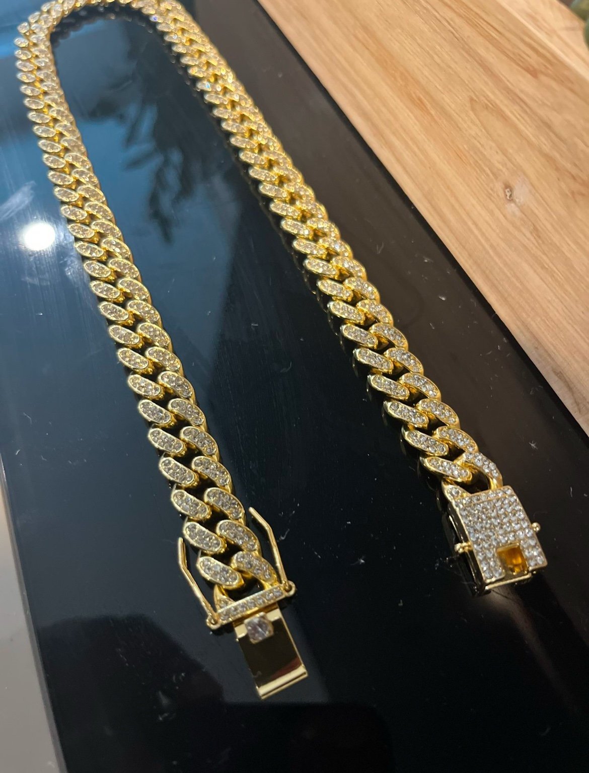 NEW 13MM CUBAN NECKLACE CHAIN 20 - GOLD