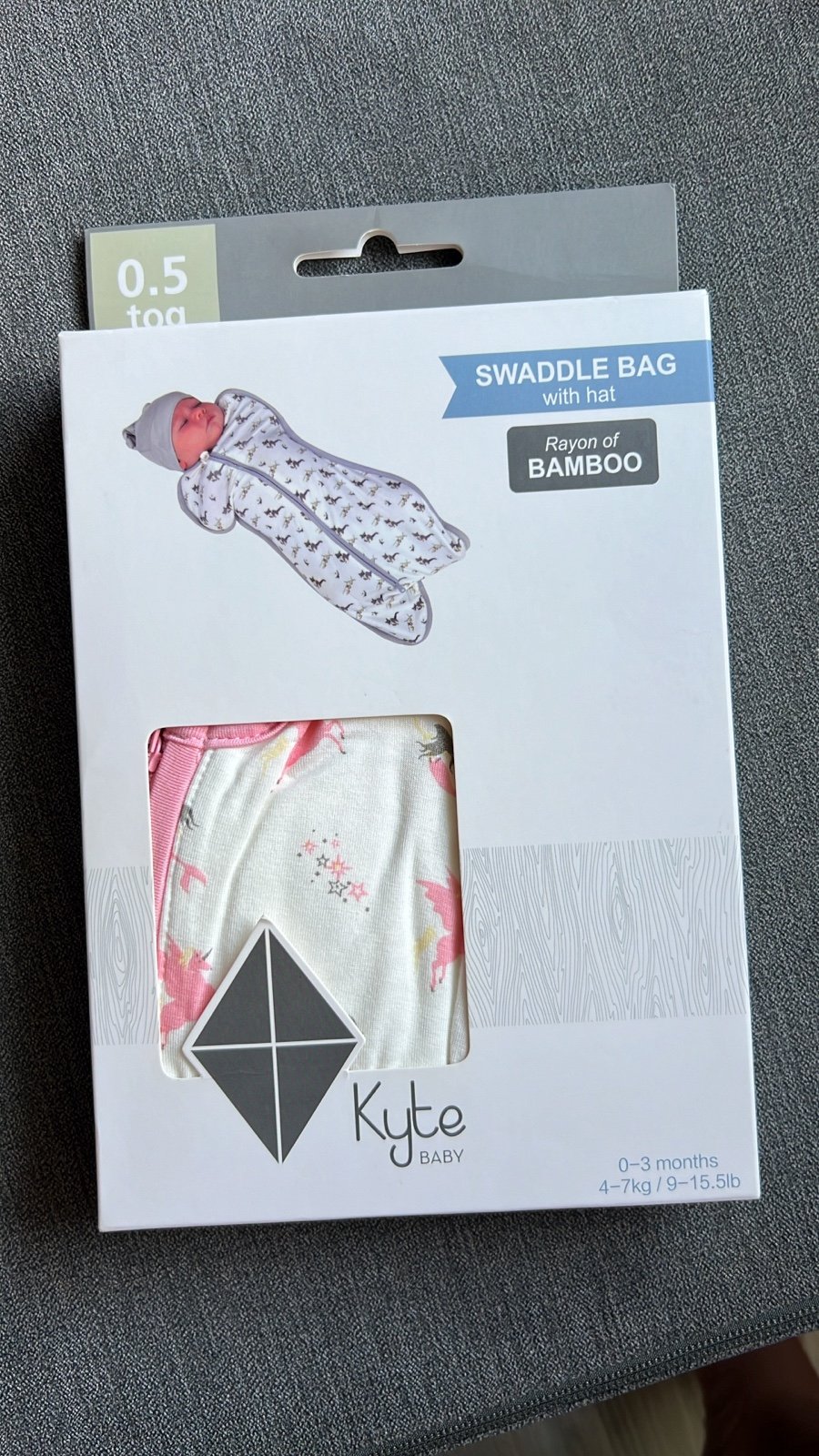 Kyte baby mythical swaddle bag