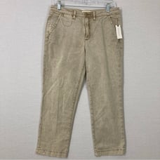 New Anthropologie Chino Beige/Cream Acid Wash Slim Ankle Jeans size 28