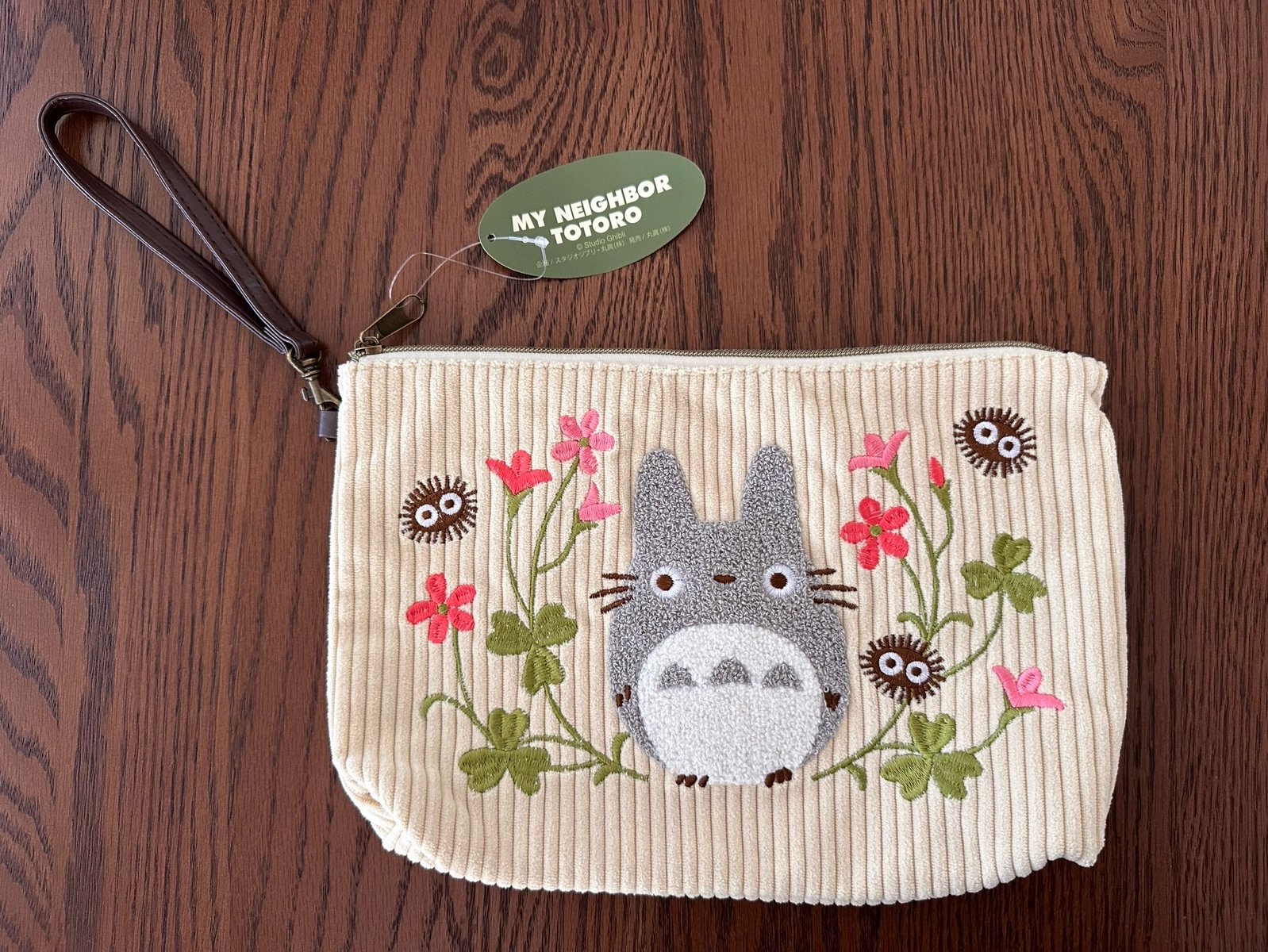 Japan Ghibi Totoro Embroidery Corduroy Wallet/Phone Bag/Pouch My Neighbor Totoro