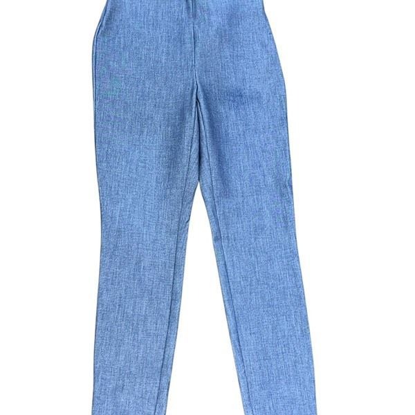Ann Taylor Loft NWT Chambray High Waist Skinny Leg Pants Size 0 Petite