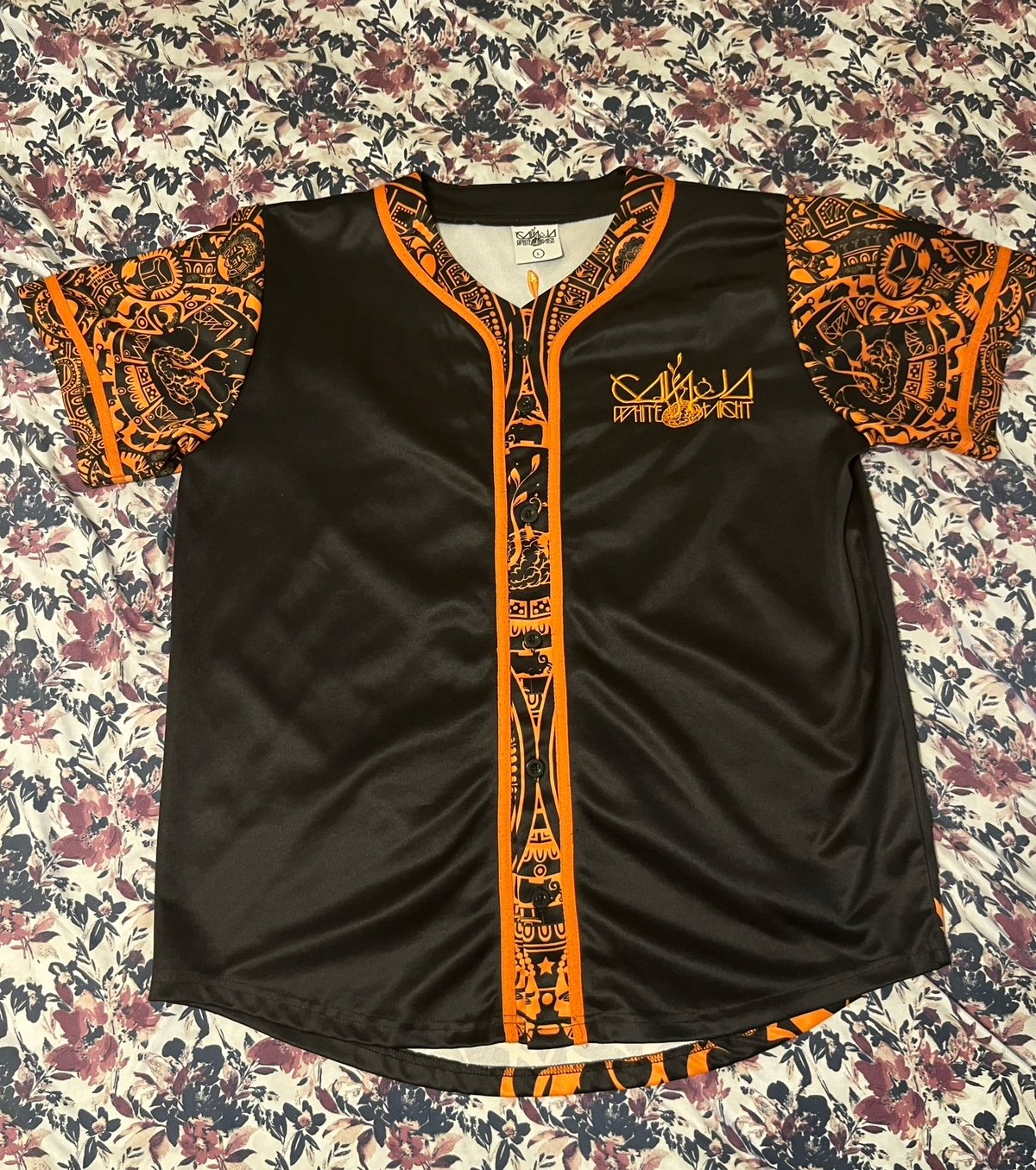 Large Ganja White Night v1 Baseball Jersey