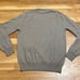 J.Crew Mens Pullover Sweater Gray Cotton Blend V Neck Long Sleeve Tight-Knit S