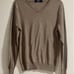 J.Crew Mens Pullover Sweater Gray Cotton Blend V Neck Long Sleeve Tight-Knit S