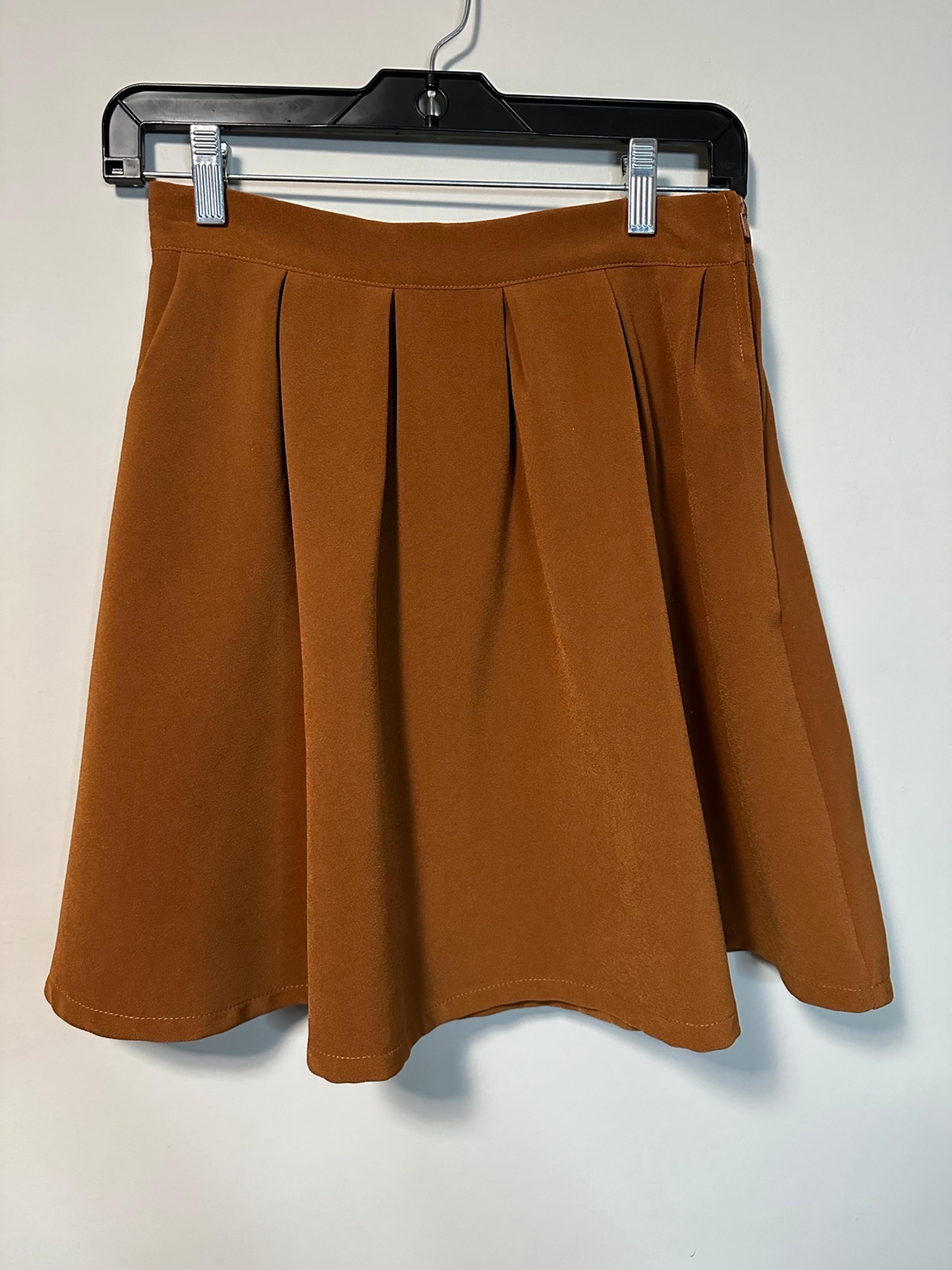 THML Rust Brown Mini Circle Skirt Size Small