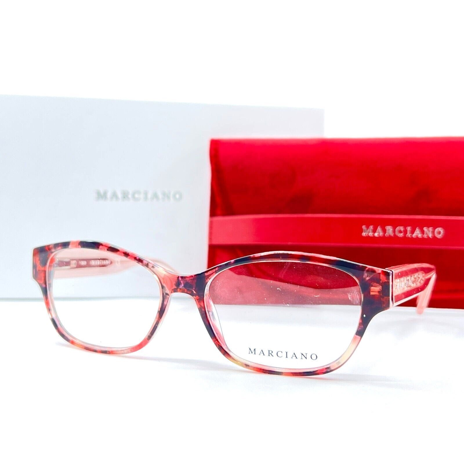 Marciano By Guess Eyeglasses GM0340 054 Red Tortoise Cat Eye Frame 53[]16 140 mm