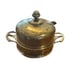 ANTIQUE/VINTAGE BARBOUR SILVER CO QUADRUPLE SILVERPLATE BUTTER DISH/KNIFE
