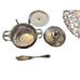 ANTIQUE/VINTAGE BARBOUR SILVER CO QUADRUPLE SILVERPLATE BUTTER DISH/KNIFE