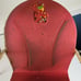 Vintage Amsco Red Doll Metal Lawn Furniture Set of Two Chairs