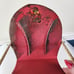Vintage Amsco Red Doll Metal Lawn Furniture Set of Two Chairs