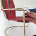 Vintage Amsco Red Doll Metal Lawn Furniture Set of Two Chairs