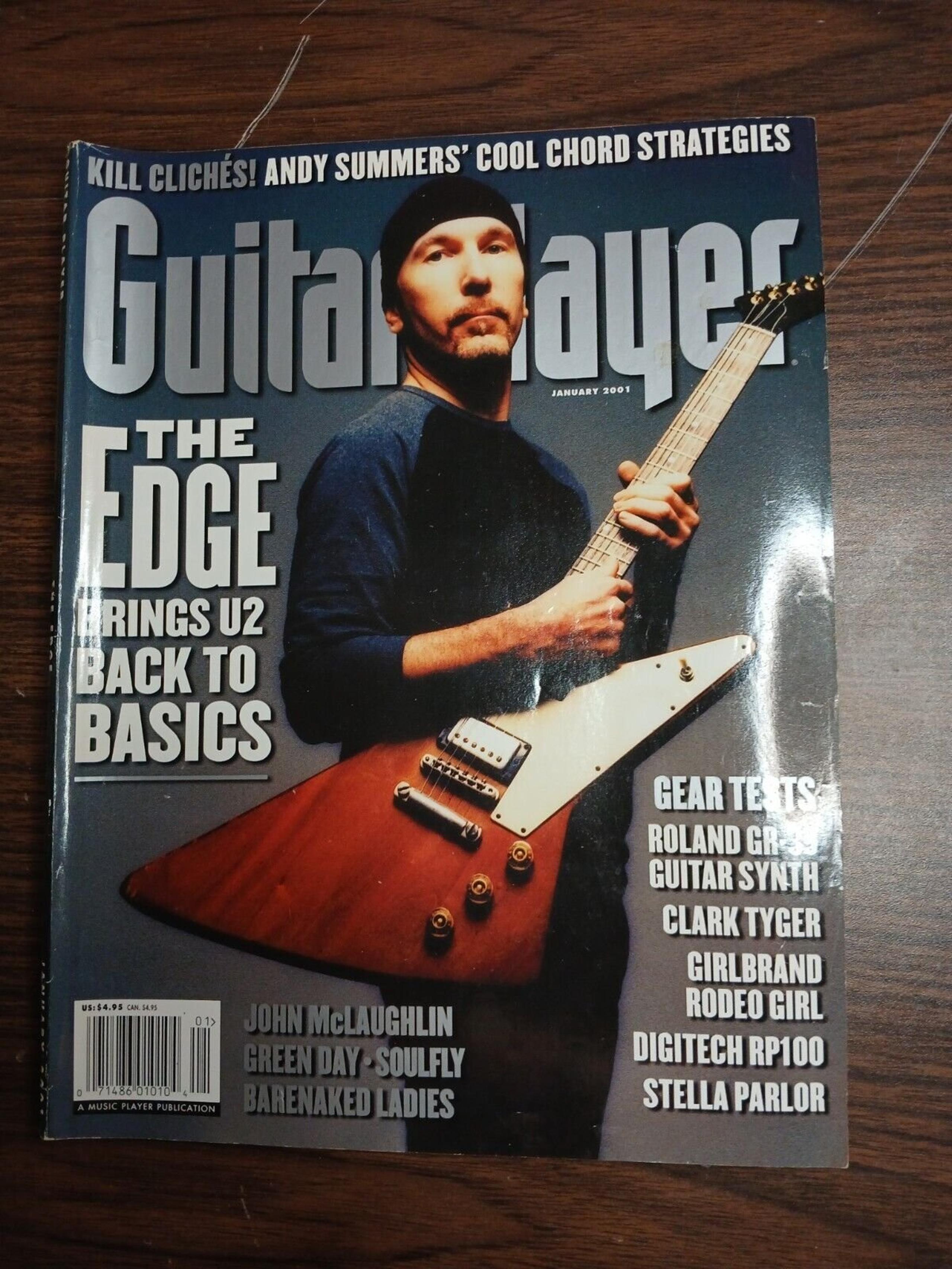 GUITAR PLAYER Magazine January 2001 The Edge U2 Green Day Andy Summers more
