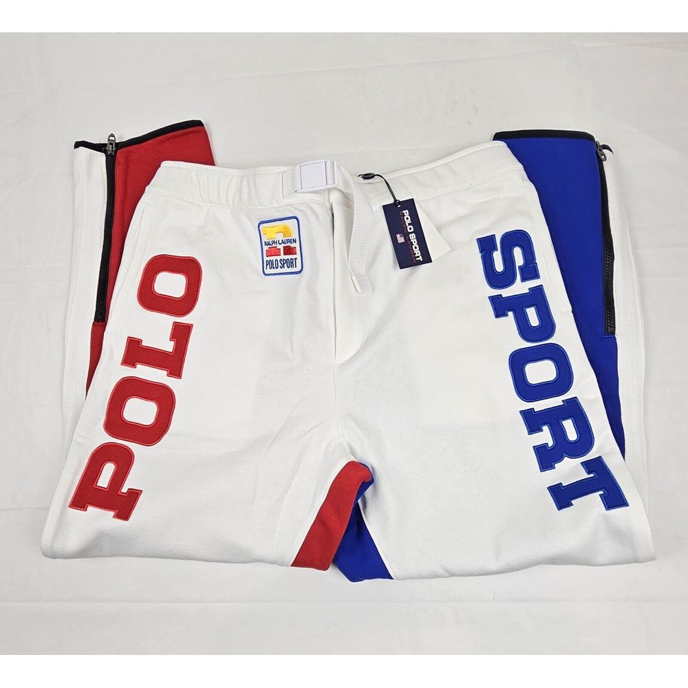 Polo Ralph Lauren Sweat Pants Mens 2XL. 1992 Polo Sport Color Blocked Fleece