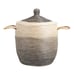Amelia Ombre Seagrass Tote Basket With Lid
