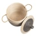 Amelia Ombre Seagrass Tote Basket With Lid