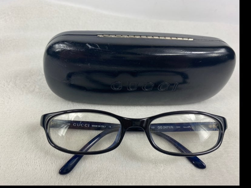 Womens Gucci Eyeglasses Frames Navy Blue
