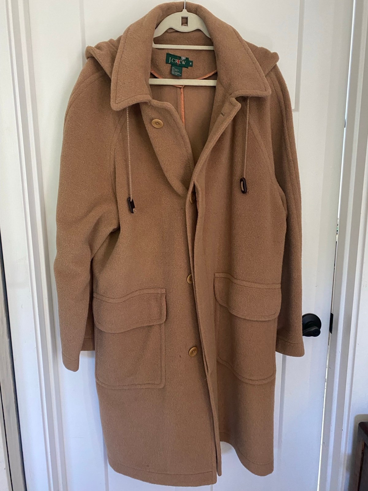 J Crew Vintage men’s/womens camel tan tone size medium alpaca wool coat