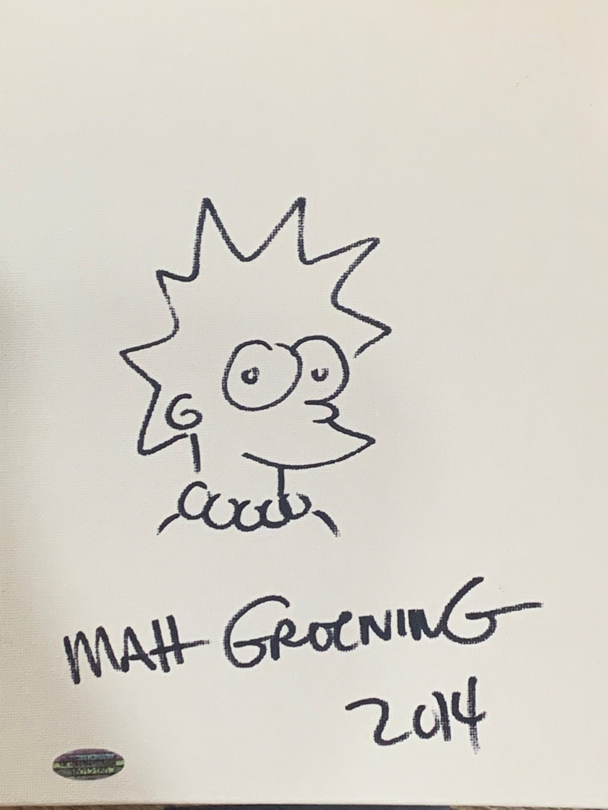 Autographed sketch