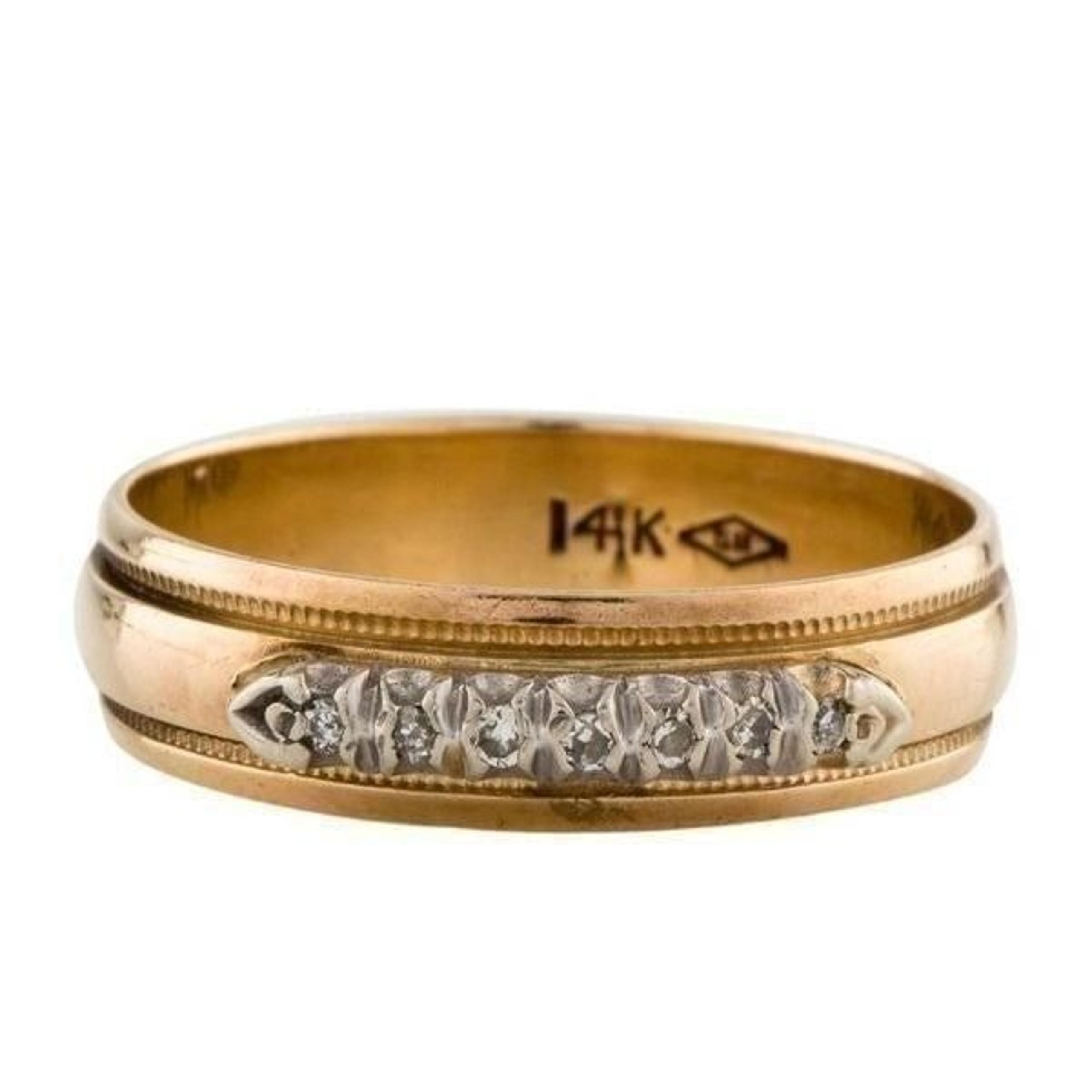 14kt Diamond Band size 11.75
