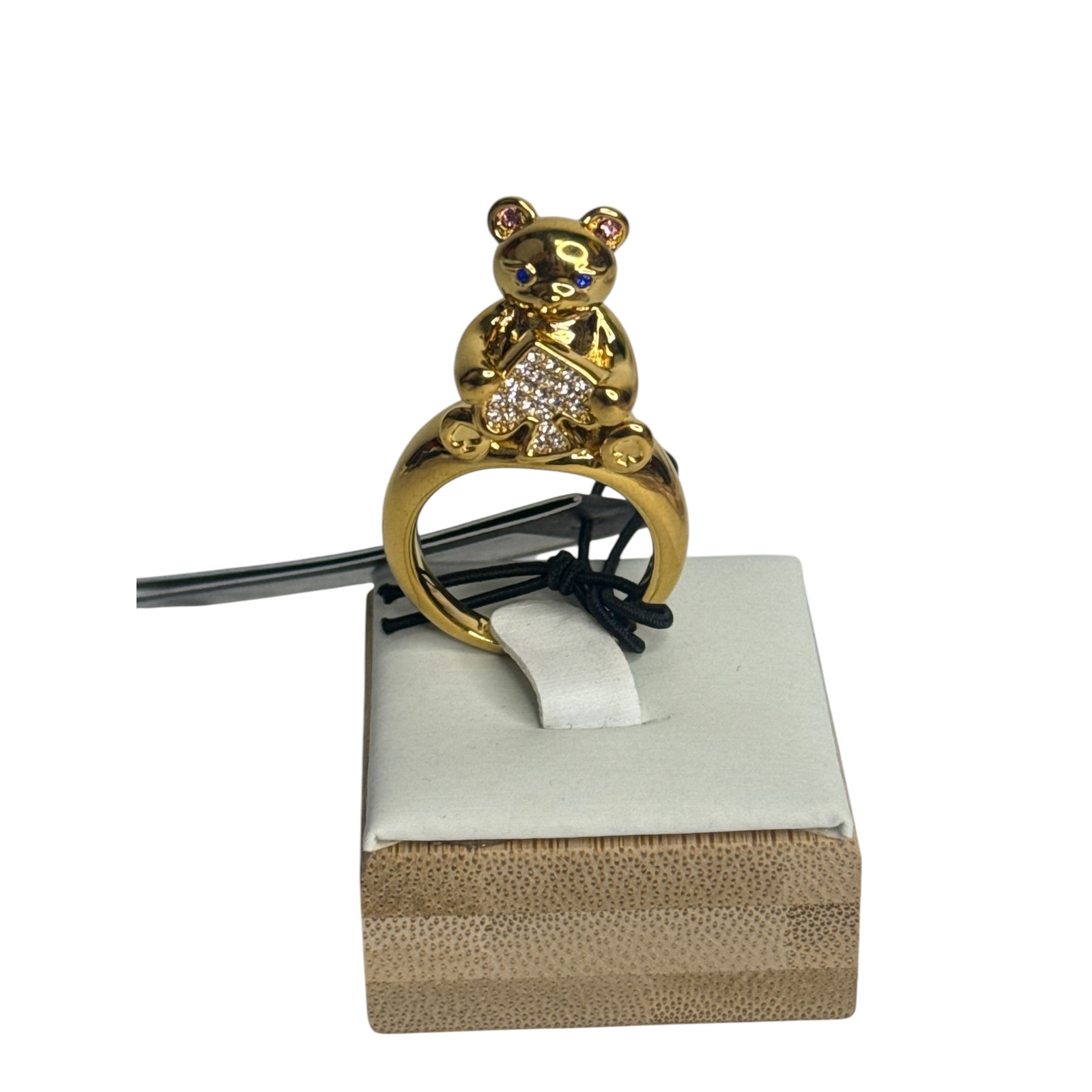 Kate Spade Oh What Fun Spade Teddy Bear Ring Size 8