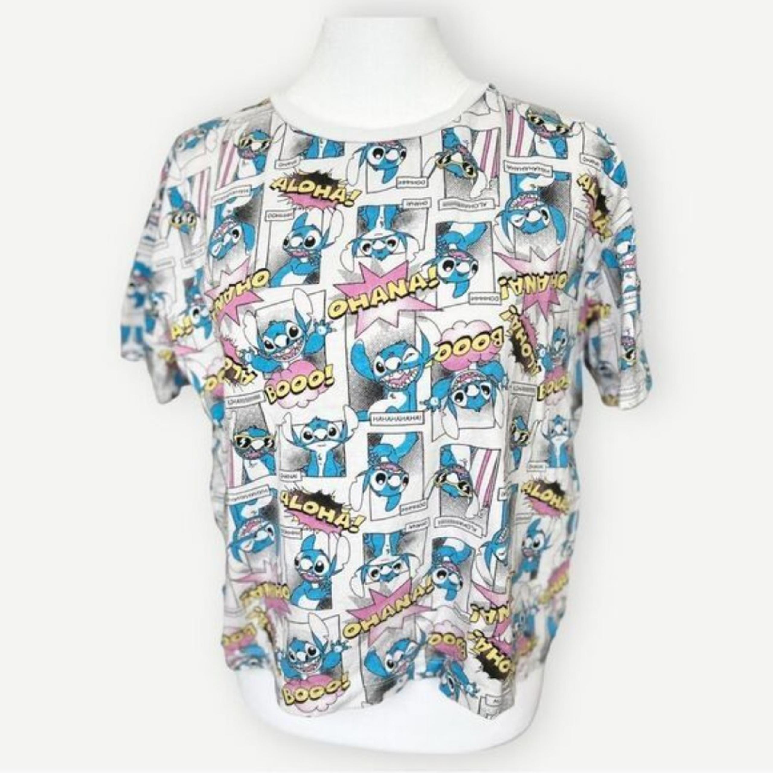Disney Lilo & Stitch Boxy Short Sleeve Graphic Tee T-shirt Top. Small. 6-8.