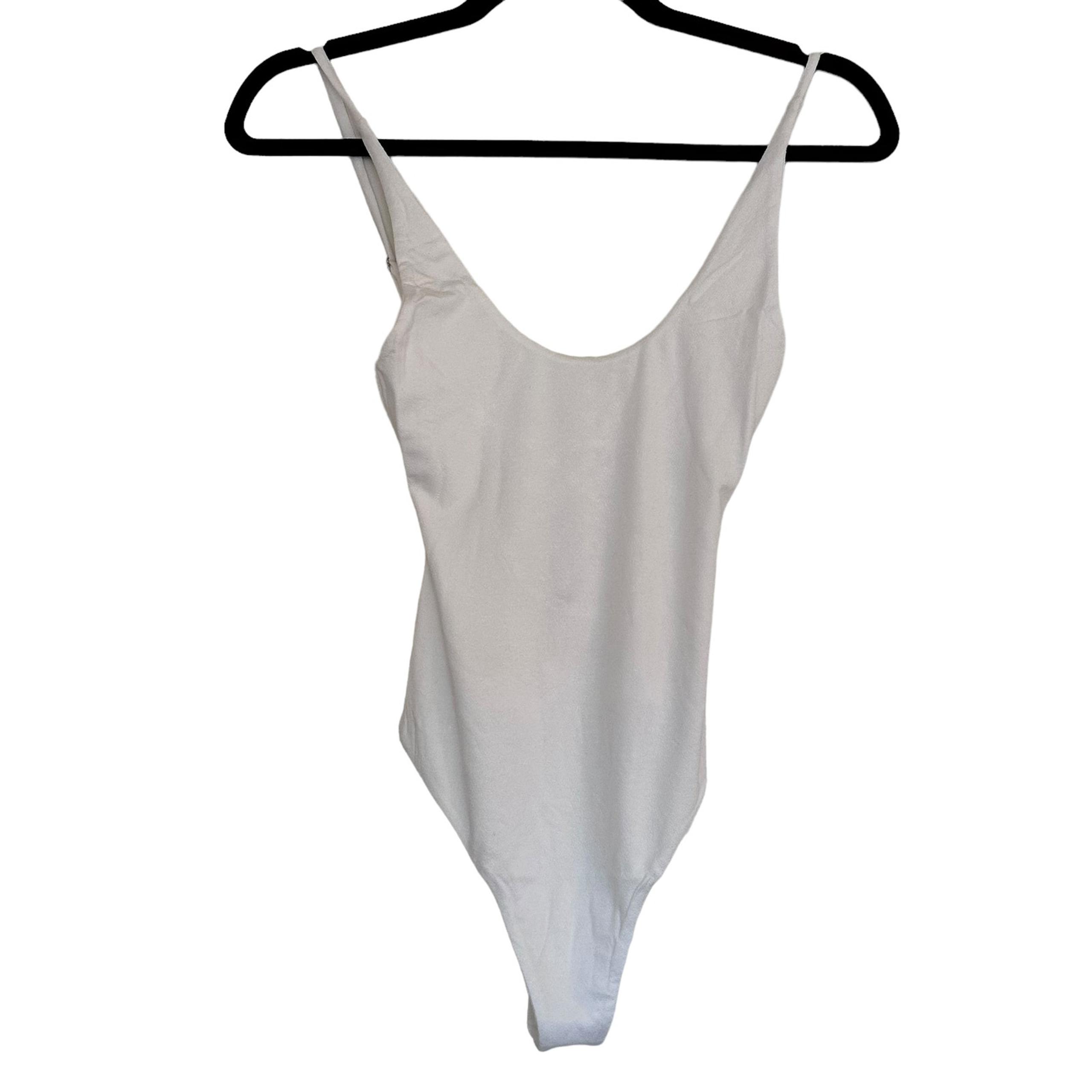 naked wardrobe white bodysuit cross back women xsmall xs