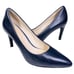 Cole Haan Grand OS Pumps Size 7 Navy Blue Leather Heels Stiletto Pointy Shoe
