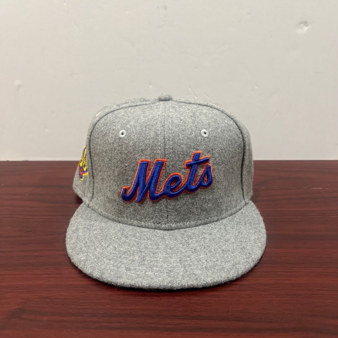 New Era, 59Fifty Fitted Hat, New York Mets, Grey, Size 7