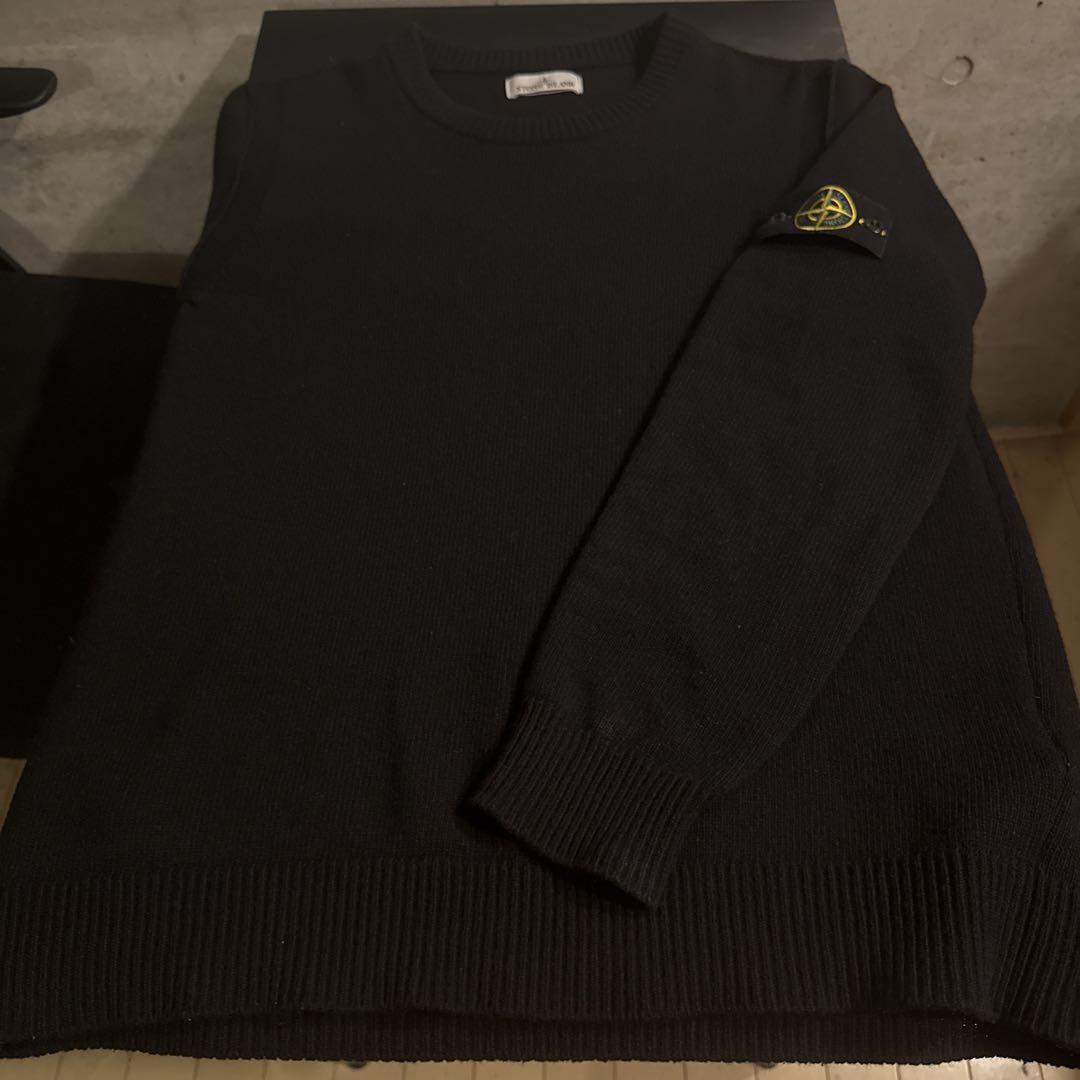 Excellent Condition, STONE ISLAND Black Knit Sweater XL