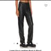 Steve Madden woman's Loren black faux leather size 25. 5 pocket pants belt loops