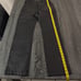 Steve Madden woman's Loren black faux leather size 25. 5 pocket pants belt loops