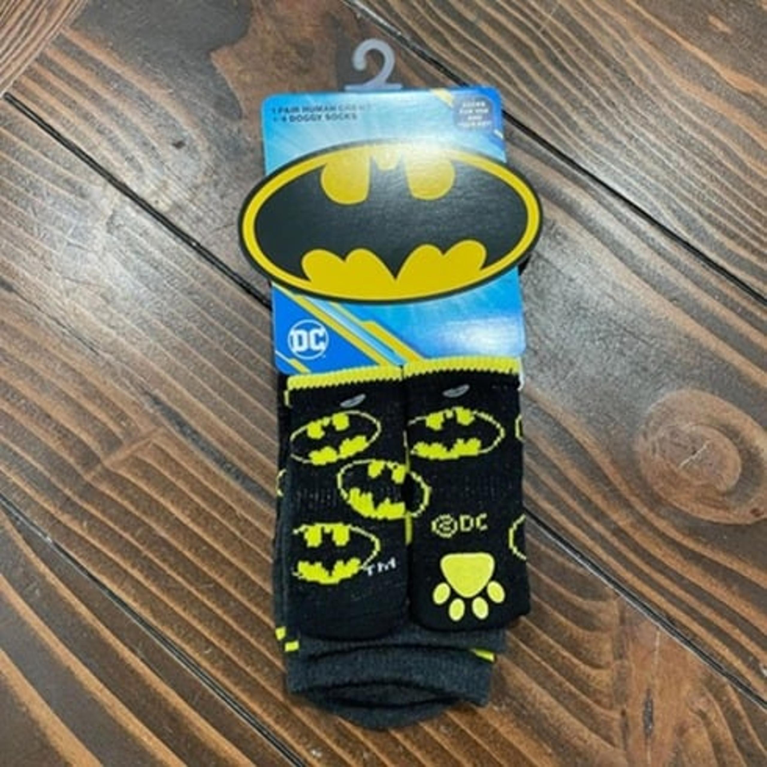 NEW 6Pc Matching Dog & Dog Owner Batman Socks Set