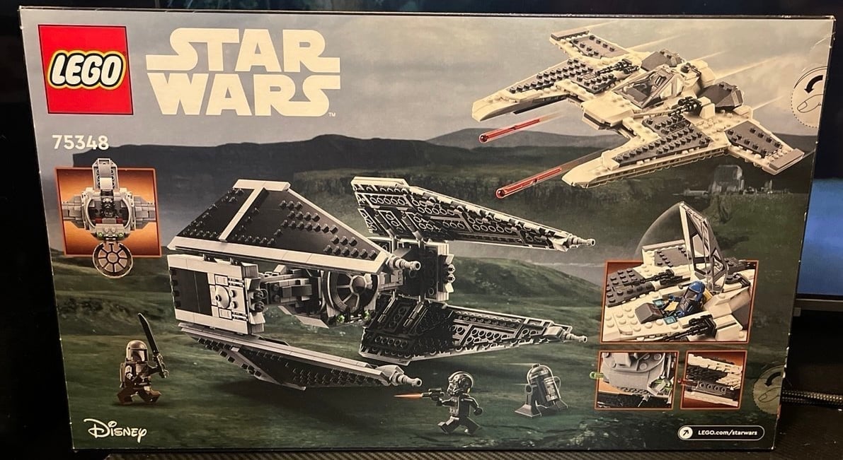 LEGO 75348, STAR WARS, MANDALORIAN FANG FIGHTER VS TIE INTERCEPTER