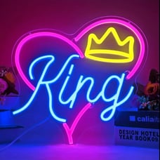 King Neon LED Sign - Dimmable, USB-Powered--NEW