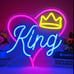 King Neon LED Sign - Dimmable, USB-Powered--NEW