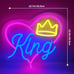 King Neon LED Sign - Dimmable, USB-Powered--NEW
