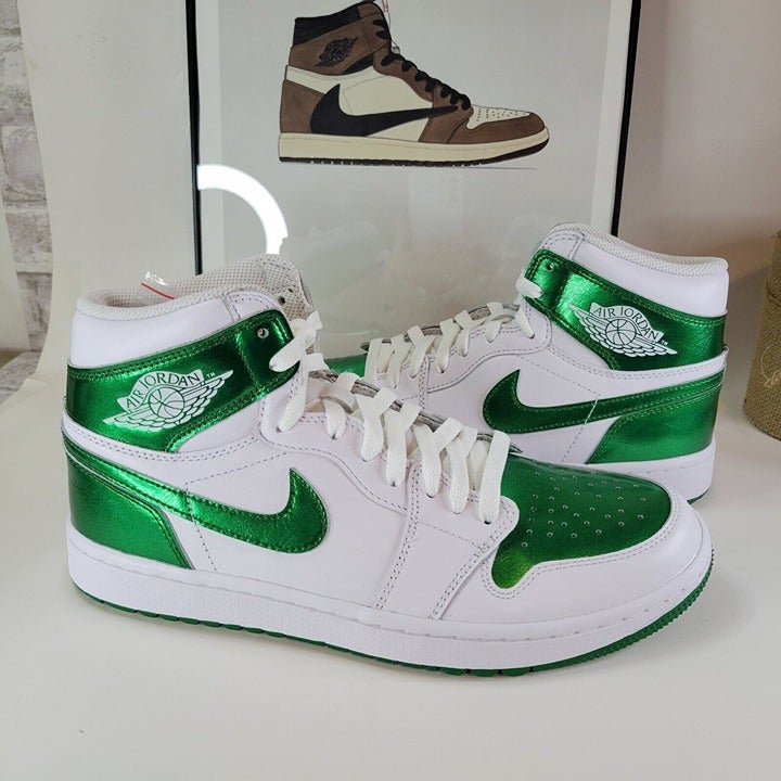 Nike Air Jordan 1 High Golf White Pine Green DQ0660 130 Men's Size 10