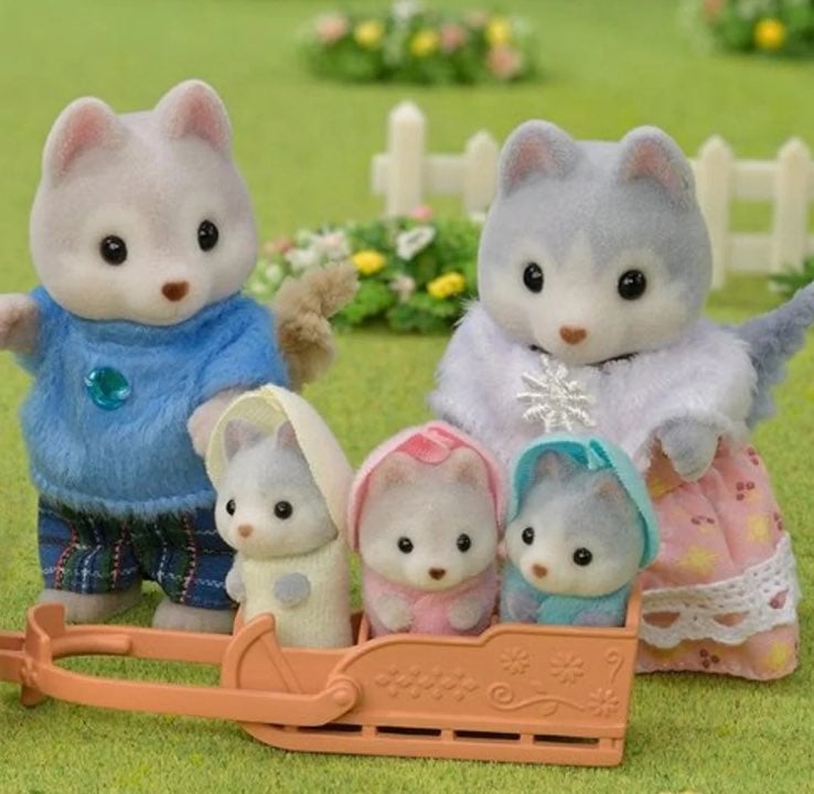 Calico Critters Husky Family