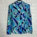 IBKUL Brianna Print Long Sleeve Mesh Mock Neck Top UPF 50 size Small