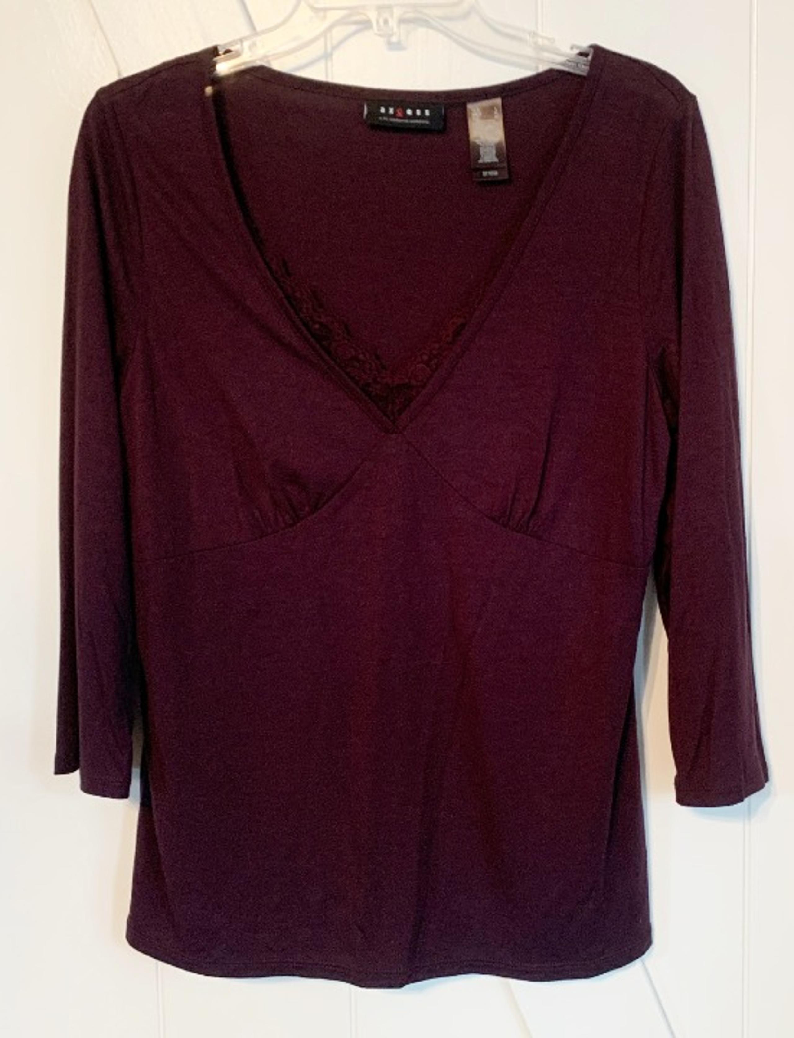 AXCESS Liz Claiborne Knit Empire Top Lg