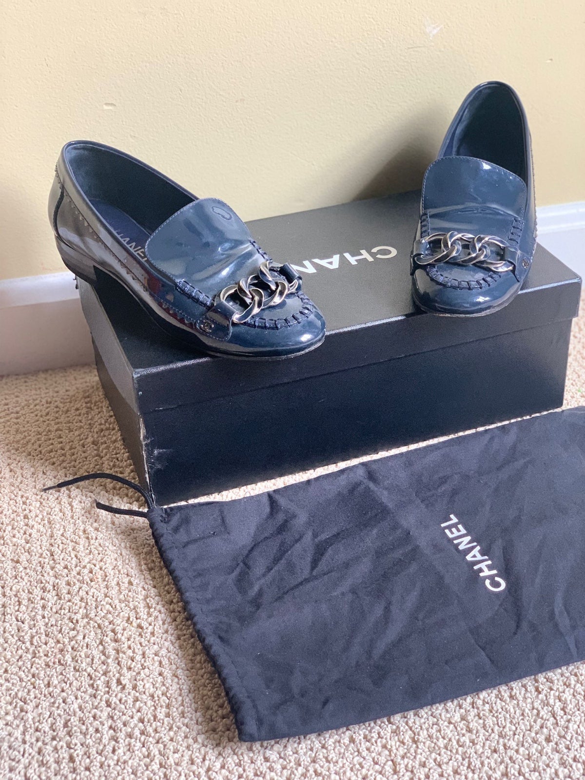 100% authentic chanel Blue shoes
