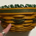 1999 Longaberger Christmas Popcorn Basket Combo Green Liner Protector Lid