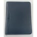 Leather Portfolio Organizer Zippered Black Folder With Tablet Sleeve Pockets