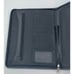 Leather Portfolio Organizer Zippered Black Folder With Tablet Sleeve Pockets