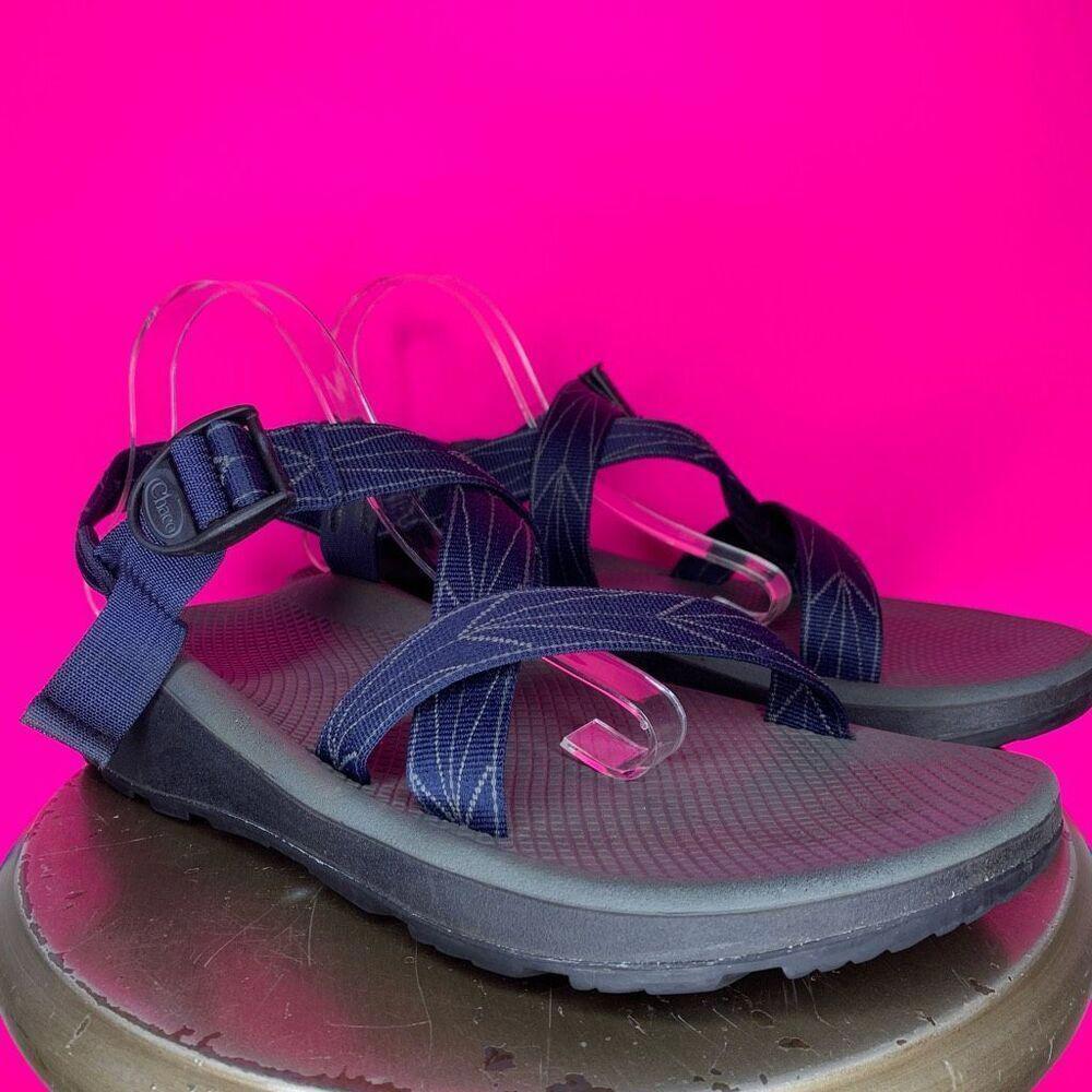 ChacoZ/Cloud 2 Navy Blue Gray Pattern Strap Sport Sandal Sz 13