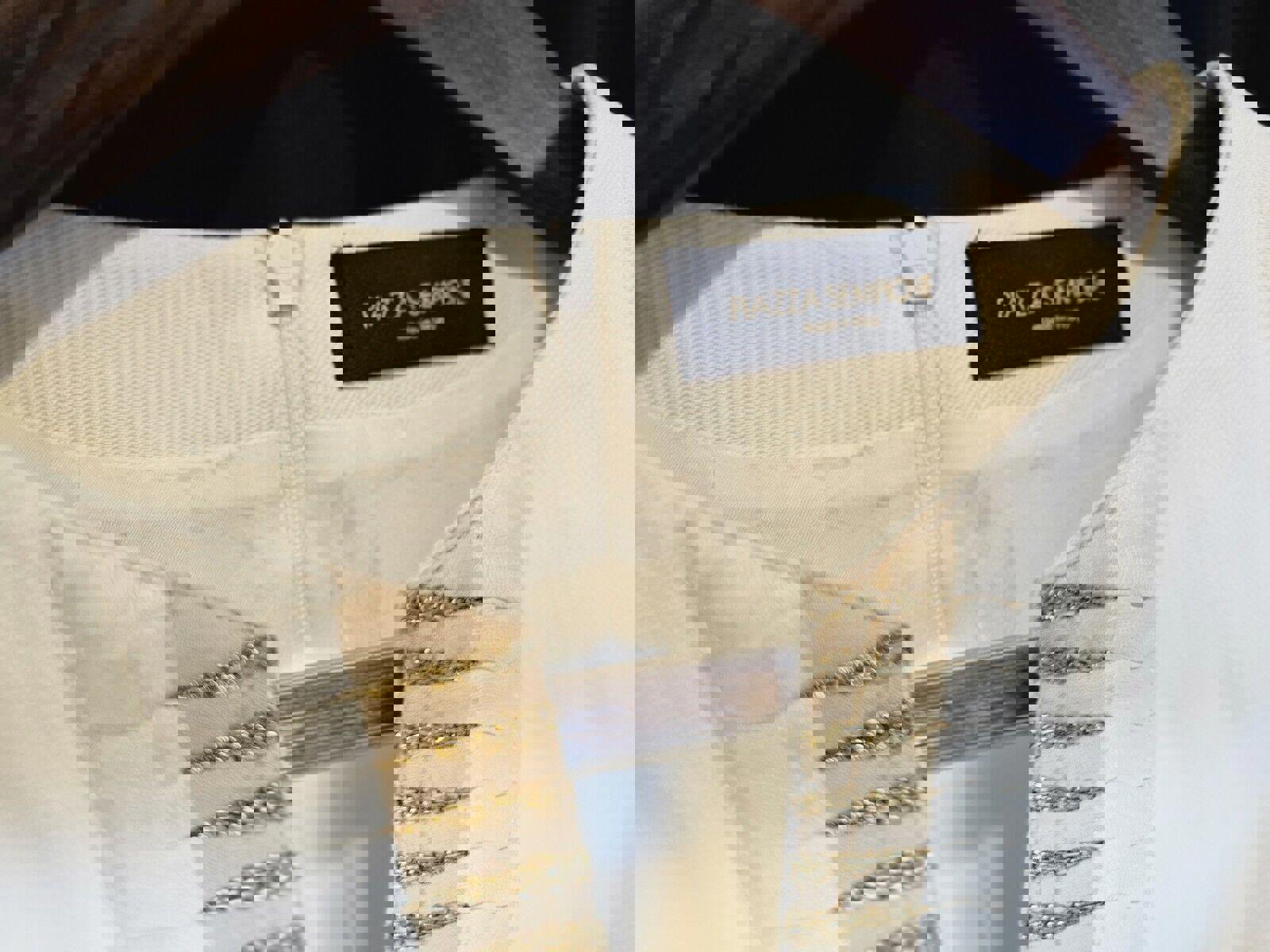 Piazza Sempione Dress White Womens Size 8 Saks Fifth Ave