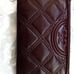 Brand new Tory Burch Fleming Soft Glazed Wristlet Nebbiolo (Dark Maroon)