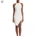 Elizabeth and James Women's Sophia Button Slit Sheath Dress White Size 4