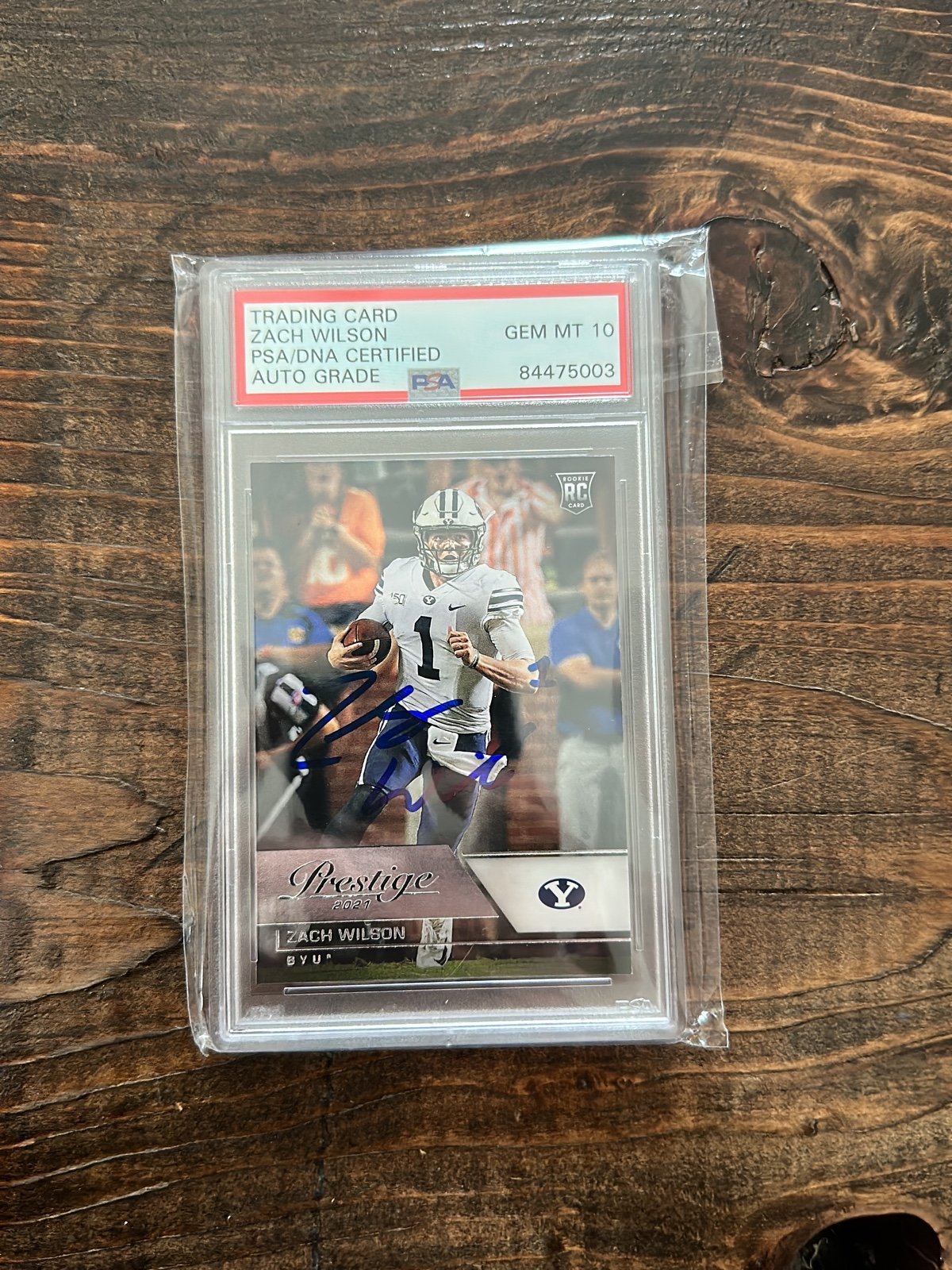 Zach Wilson Rookie auto PSA 10